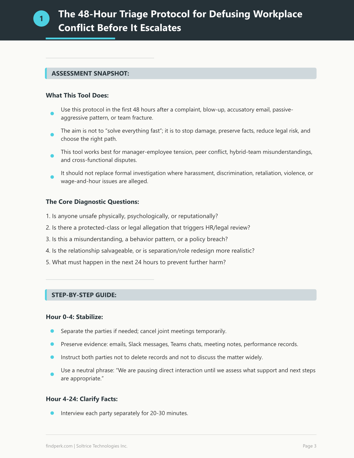 Workplace Conflict Resolution Toolkit - Mediation Frameworks & Scripts