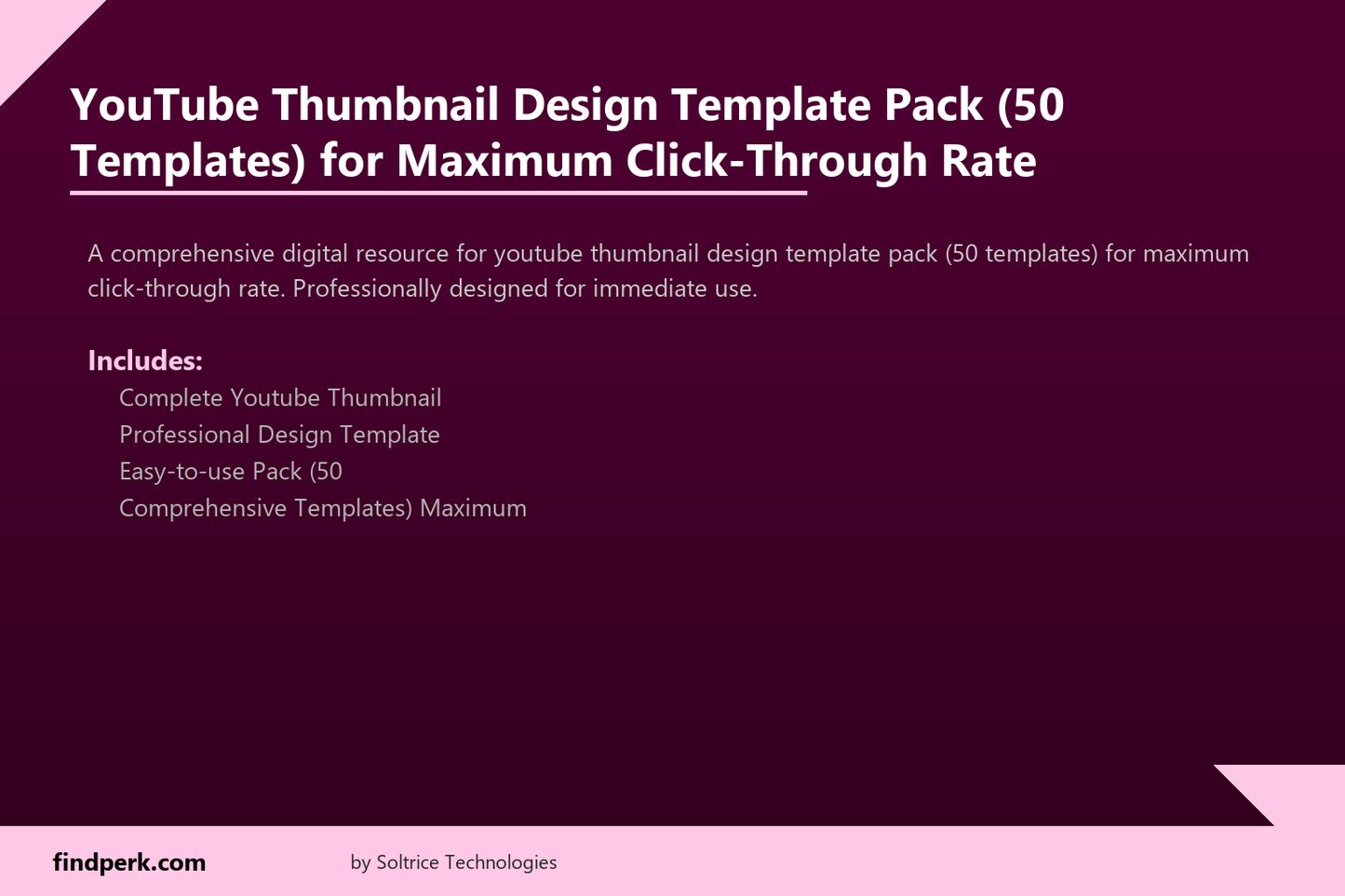 YouTube Thumbnail Design Template Pack (50 Templates) for Maximum Click-Through Rate