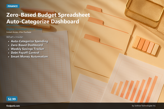 Zero-Based Budget Spreadsheet Auto-Categorize Dashboard